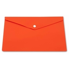 Папка-конверт на кнопке А4 KWELT 0,18мм Непрозрачная оранжевая