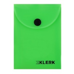 Папка-конверт на кнопке А7 KLERK Pastel непрозрачная Зеленая