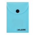 Папка-конверт на кнопке А7 KLERK Pastel непрозрачная Голубая
