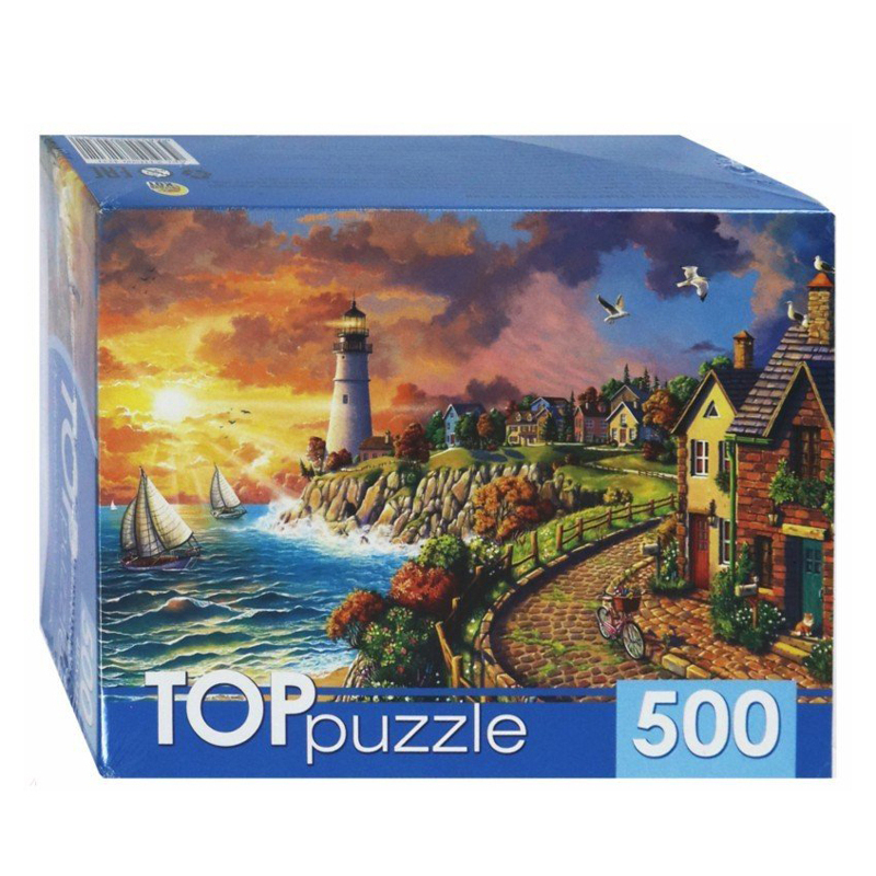 Пазл 500 элементов TOP Puzzle (340*480мм) Прибрежный город и маяк