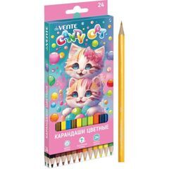 Карандаши цветные 24 цв deVENTE Candy Cat