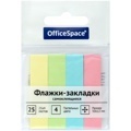 Закладки самоклеящ OfficeSpace 50*12мм 4*25л. пастель